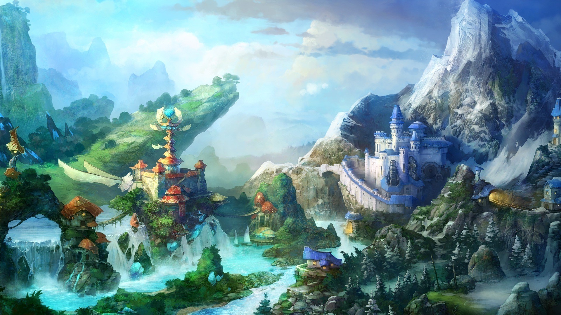 castle, Fantasy Art Wallpaper