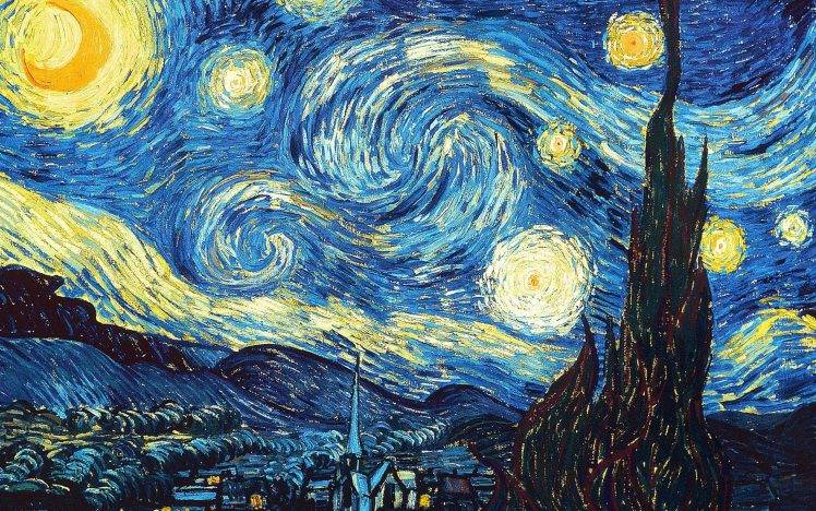 fantasy Art, Vincent Van Gogh, The Starry Night, Classy HD Wallpaper Desktop Background