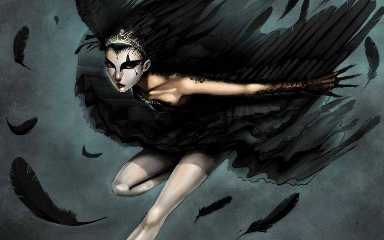 fantasy Art, Black Swan HD Wallpaper Desktop Background