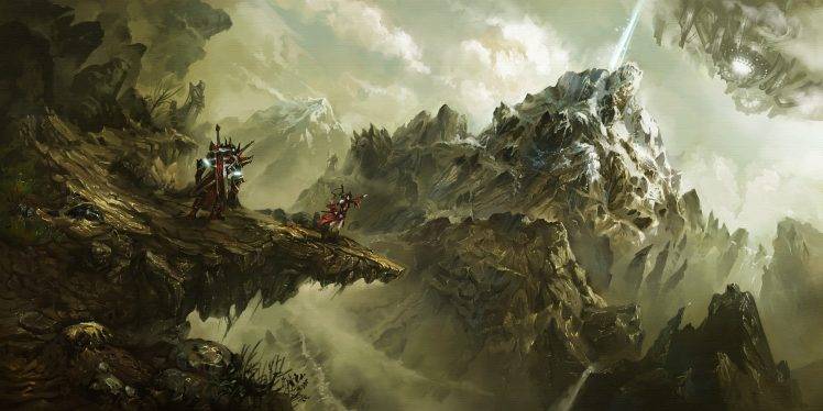 fantasy Art, Mountain, Warrior, Sword HD Wallpaper Desktop Background
