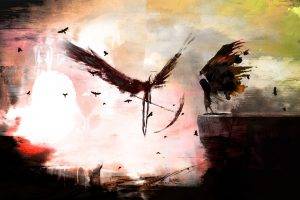 fantasy Art, Death, Scythe, Wings, Dark