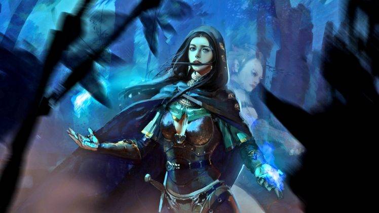 fantasy Art, Women, Warrior, Hood HD Wallpaper Desktop Background