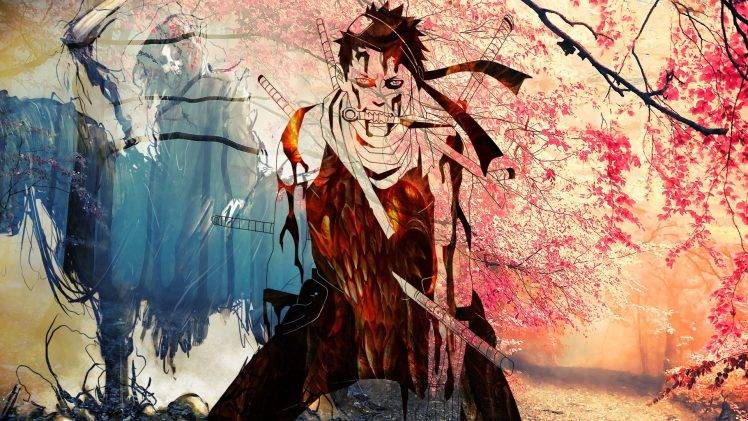 Momochi Zabuza, Death, Colorful, Naruto Shippuuden HD Wallpaper Desktop Background