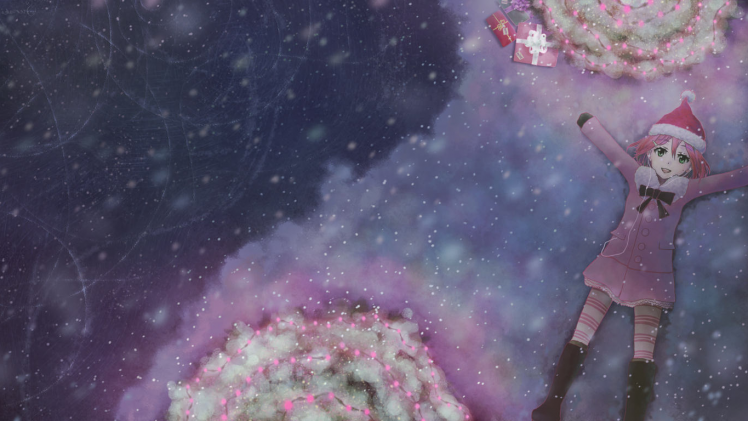 Osu, Pippi, Christmas, Anime, Anime Girls, Snow HD Wallpaper Desktop Background