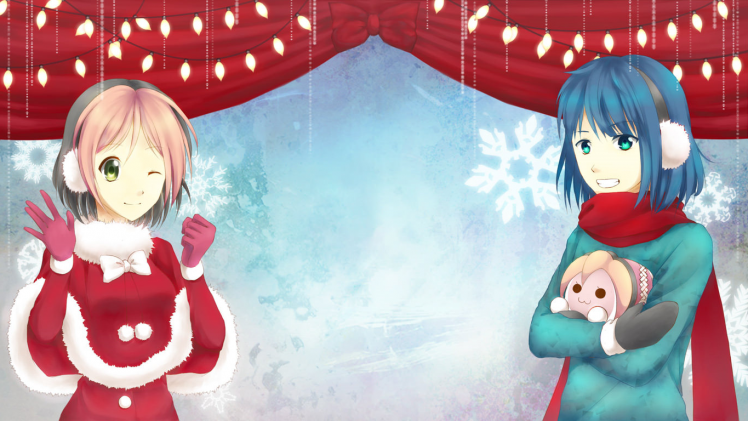 Osu, Pippi, Christmas, Anime, Anime Girls HD Wallpaper Desktop Background