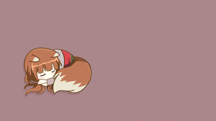 Spice And Wolf, Holo, Chibi HD Wallpaper Desktop Background