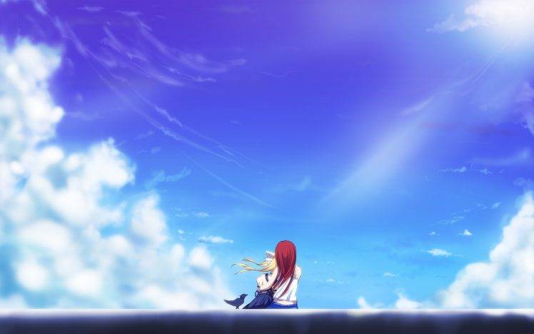 clouds, Anime HD Wallpaper Desktop Background