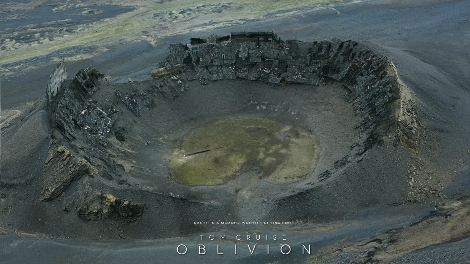 Oblivion (movie), Fantasy Art, Artwork, Futuristic, Shattered, Stadium, Tom Cruise, Universal Pictures Wallpaper