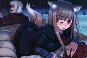 anime, Anime Girls, Spice And Wolf, Holo, Lawrence Kraft