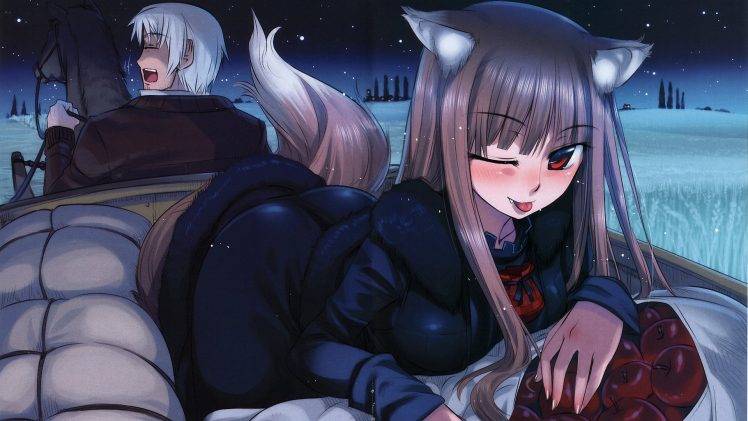 anime, Anime Girls, Spice And Wolf, Holo, Lawrence Kraft HD Wallpaper Desktop Background