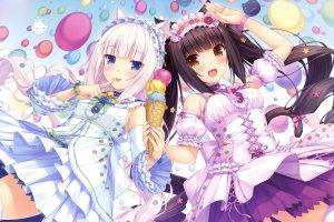 anime Girls, Anime, Ice Cream, Neko Para, Chocolat (Neko Para), Vanilla (Neko Para), Visual Novel