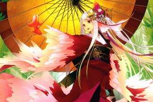 anime Girls, Umbrella, Fish, Kimono, Japanese Umbrella, Original Characters