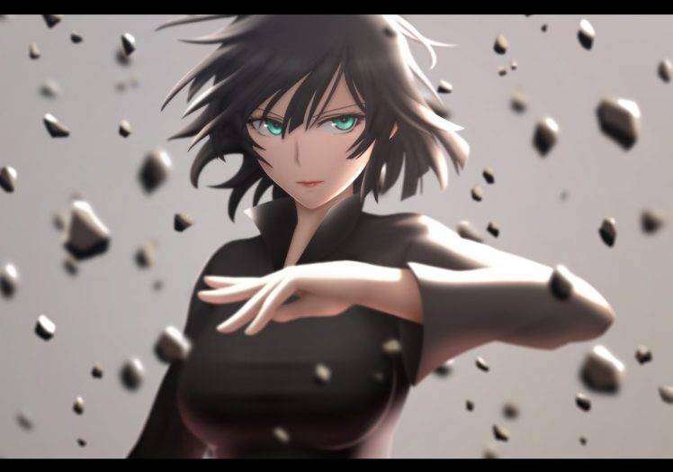 anime, One Punch Man, Fubuki, Green Eyes, Short Hair HD Wallpaper Desktop Background