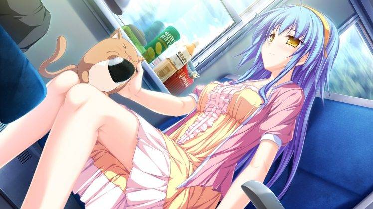 anime Girls, Maikaze No Melt  Where Leads To Feeling Destination , Hiiragi Tsukino, Visual Novel HD Wallpaper Desktop Background
