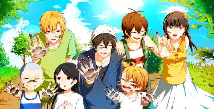 Barakamon, Handa Seishuu, Kotoishi Naru, Arai Tamako, Kubota Hina, Kido Hiroshi, Anime, Anime Girls, Anime Boys HD Wallpaper Desktop Background