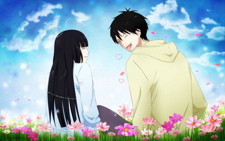 Kimi Ni Todoke, Kazehaya Shouta, Kuronuma Sawako, Flowers, Anime, Anime Boys, Anime Girls, Love HD Wallpaper Desktop Background