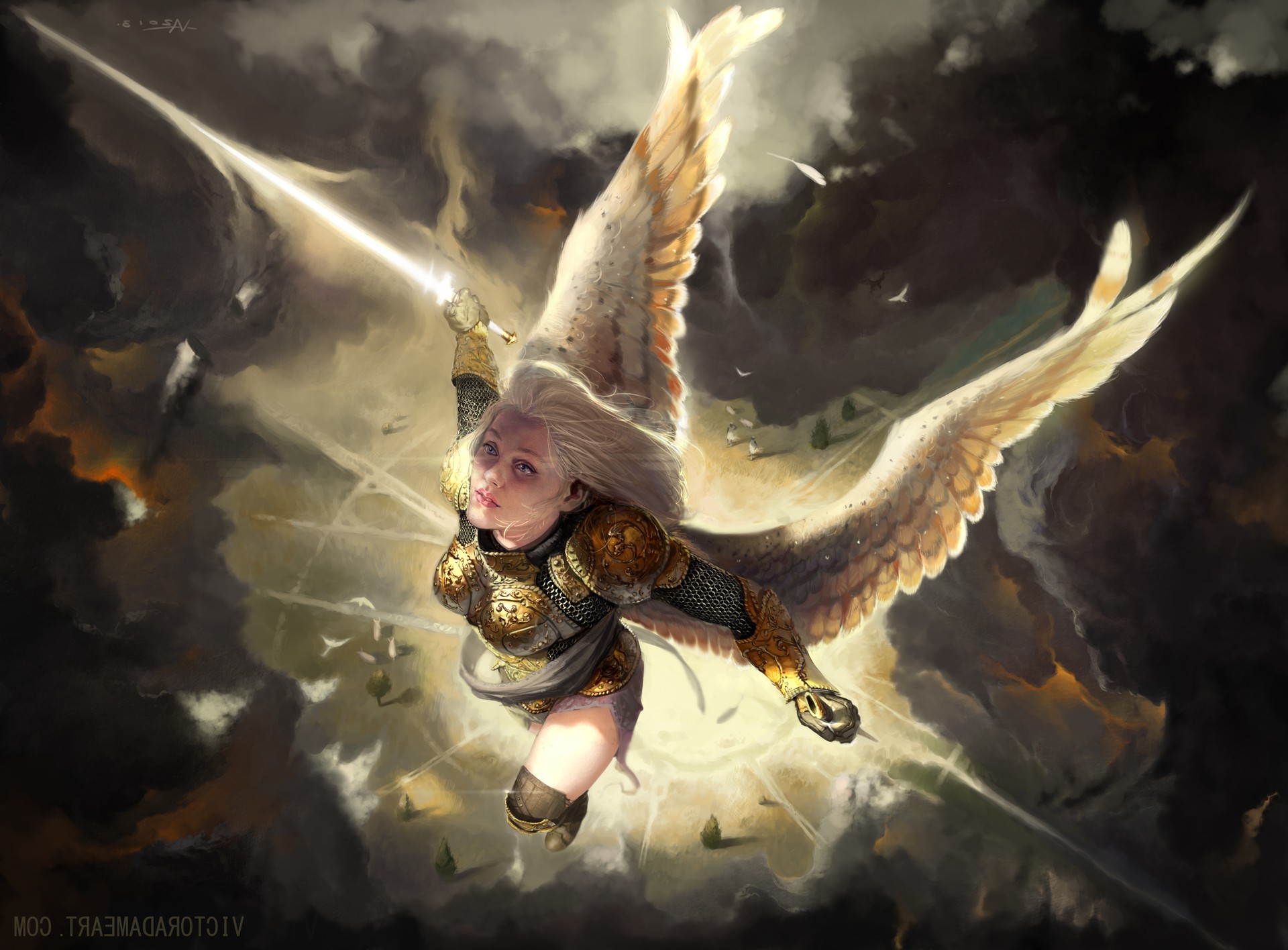 fantasy Art, Angel Wallpaper