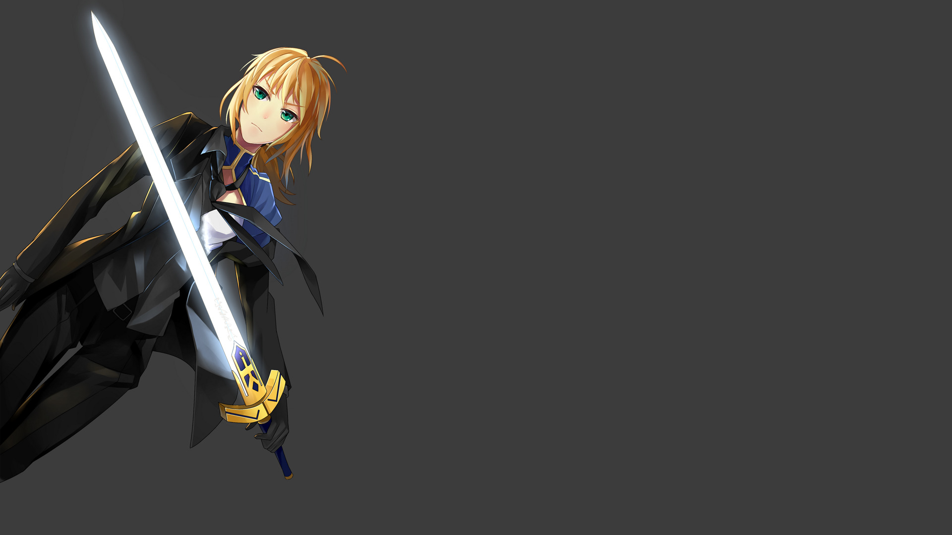 anime, Anime Girls, Saber, Fate Series, Suits, Blonde, Sword, Weapon Wallpaper