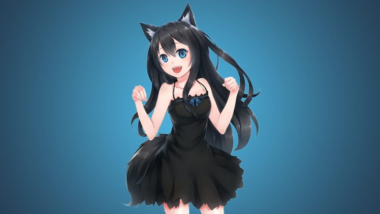 anime, Anime Girls, Cat Girl, Animal Ears, Nekomimi, Dress, Original Characters HD Wallpaper Desktop Background