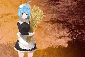 anime, Anime Girls, Ahoge, Elle Sweet, Original Characters, Maid Outfit, Wheat