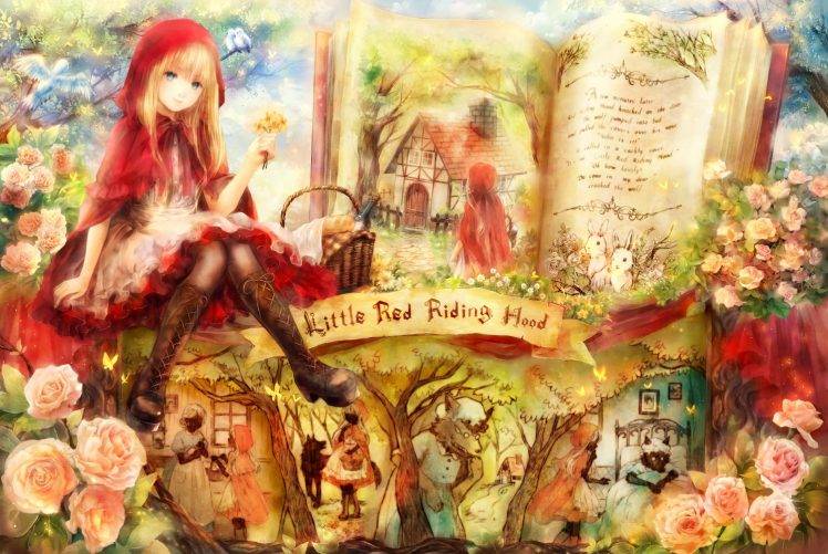 anime, Skirt, Little Red Riding Hood, Red Riding Hood HD Wallpaper Desktop Background
