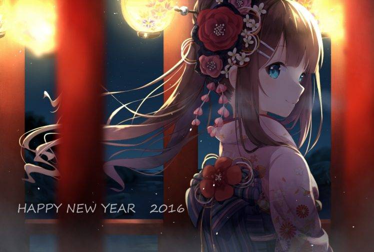 anime, Kimono, Hair Ornament, Anime Girls, Original Characters HD Wallpaper Desktop Background