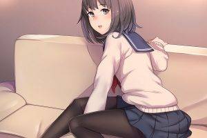 anime, School Uniform, Pantyhose, Anime Girls, Original Characters