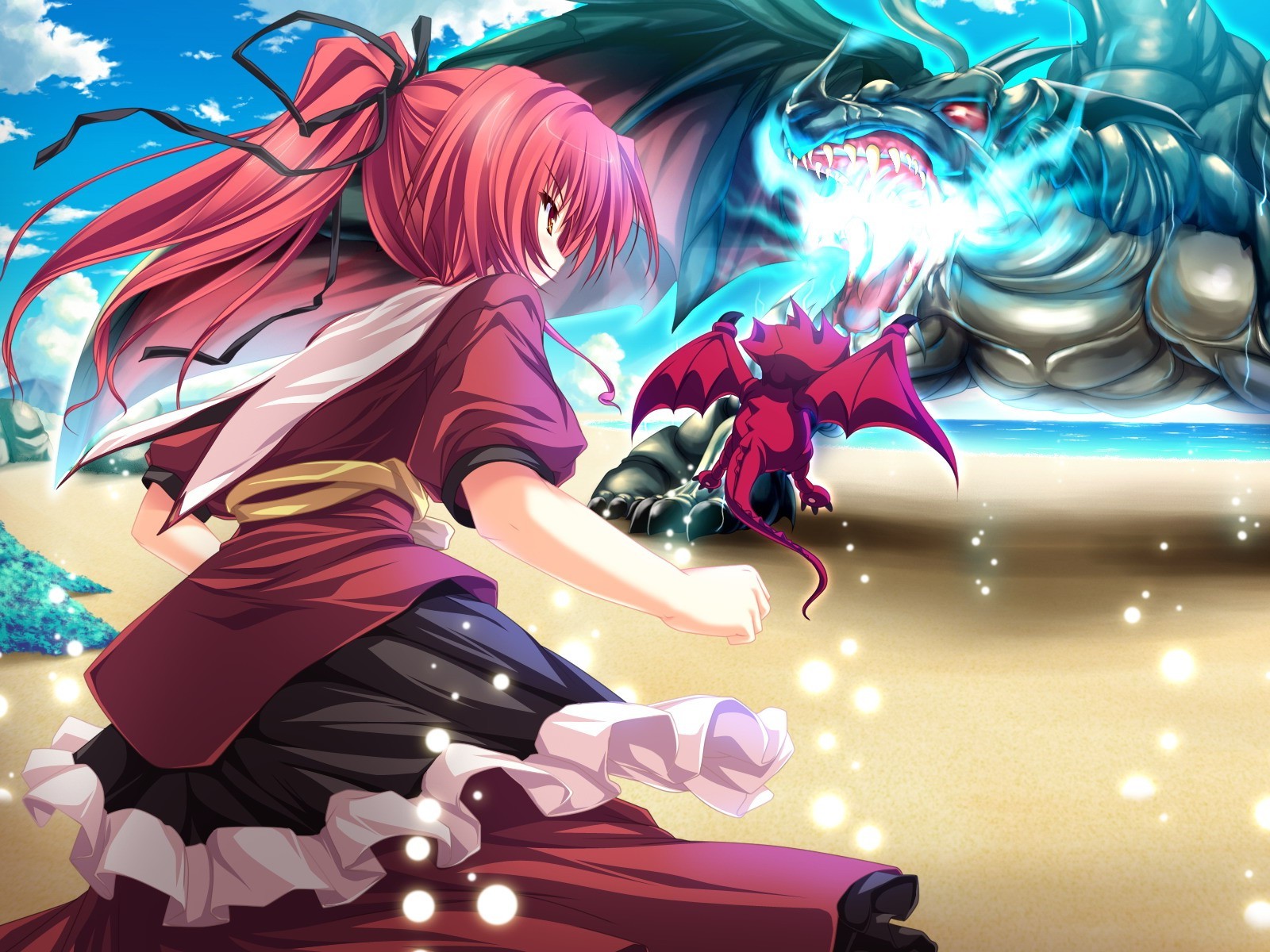 anime, Magus Tale, Visual Novel, Long Hair, Dragon, Anime Girls, Seera ...