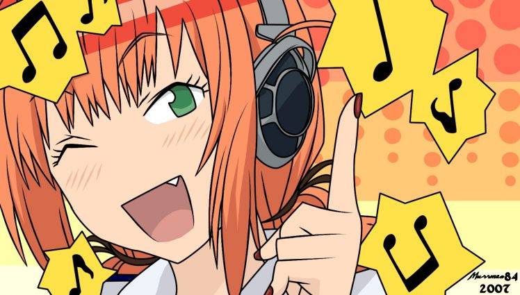 anime, Headphones, Kenkou Zenrakei Suieibu Umishou, Nanako Maaya HD Wallpaper Desktop Background