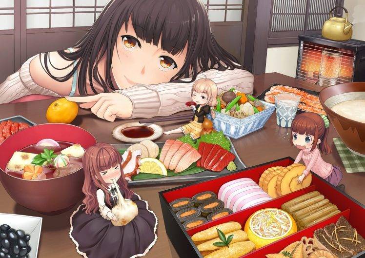 anime, Food, Anime Girls, Original Characters HD Wallpaper Desktop Background