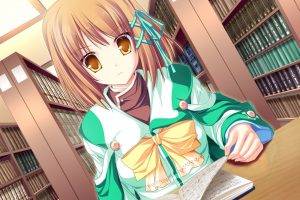anime, Magus Tale, School Uniform, Anime Girls, Visual Novel, Brown Eyes, Koyuki Amagase
