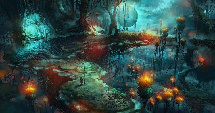 mushroom, Magic Mushrooms, Fantasy Art HD Wallpaper Desktop Background