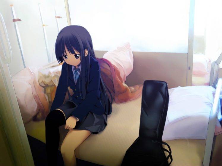anime, Anime Girls, K ON!, Akiyama Mio, School Uniform HD Wallpaper Desktop Background