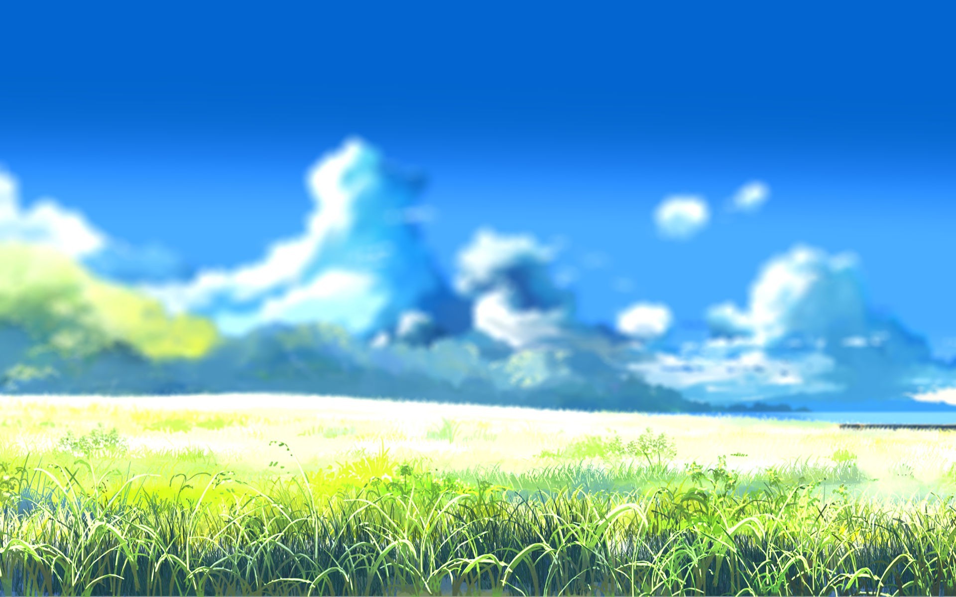 landscape, Nature, Drawing, Blurred Wallpaper