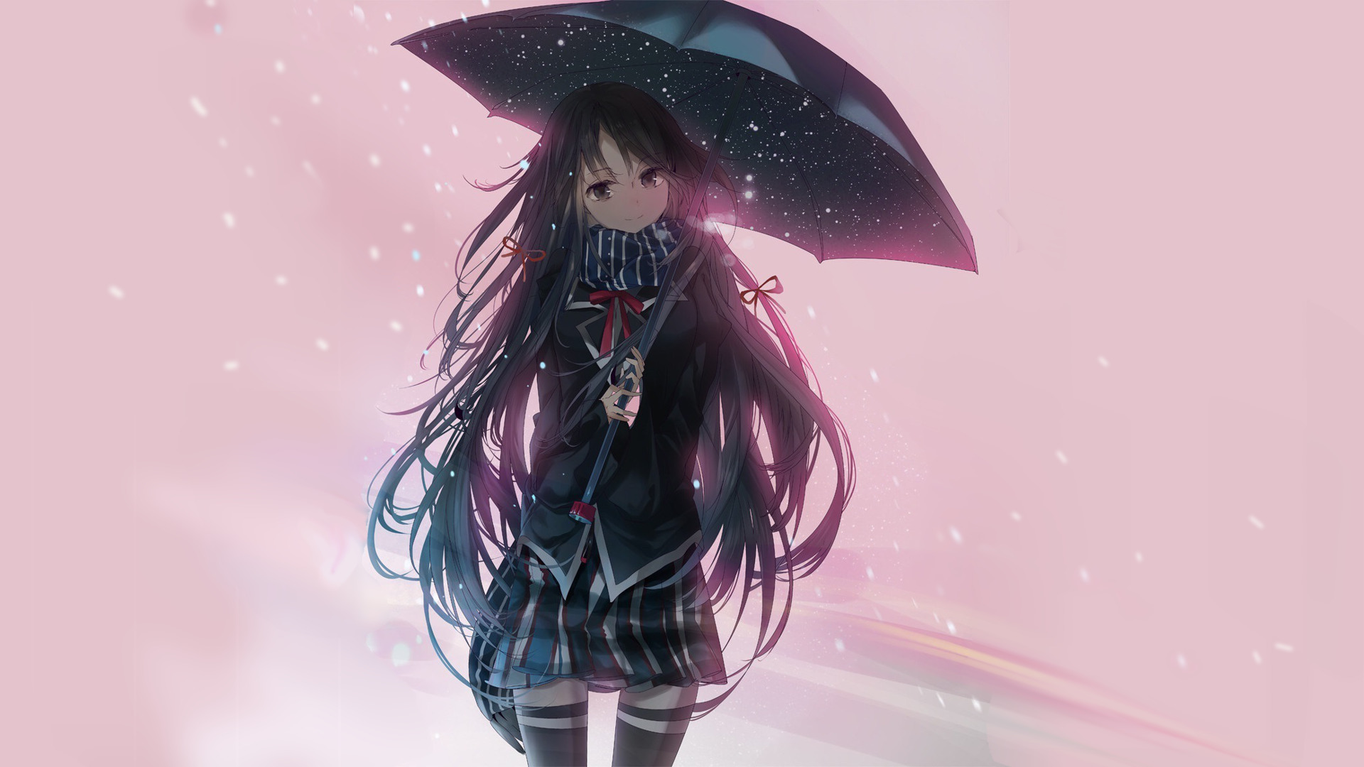 anime, Anime Girls, Yahari Ore No Seishun Love Comedy Wa Machigatteiru, Yukinoshita Yukino, Umbrella, School Uniform Wallpaper