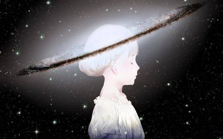 universe, Space, Stars, White Hair HD Wallpaper Desktop Background