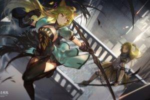 anime Girls, Swd3e2, Fate Apocrypha, Fate Series, Thigh highs, Bow And Arrow, Archer (Fate Apocrypha), Blonde, Animal Ears