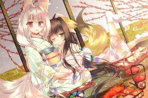 anime, Anime Girls, Kimono, Kitsunemimi, Original Characters, Fox Girl