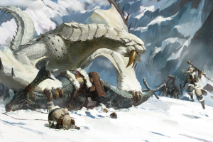Monster Hunter, Heroic Fantasy, Dragon, Snow