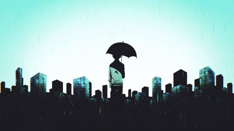 Tokyo Ghoul, Kaneki Ken, Building, Umbrella, Anime, Anime Boys HD Wallpaper Desktop Background