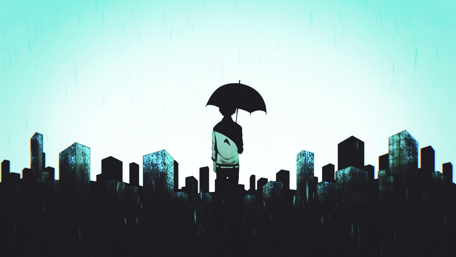 Tokyo Ghoul, Kaneki Ken, Building, Umbrella, Anime, Anime Boys