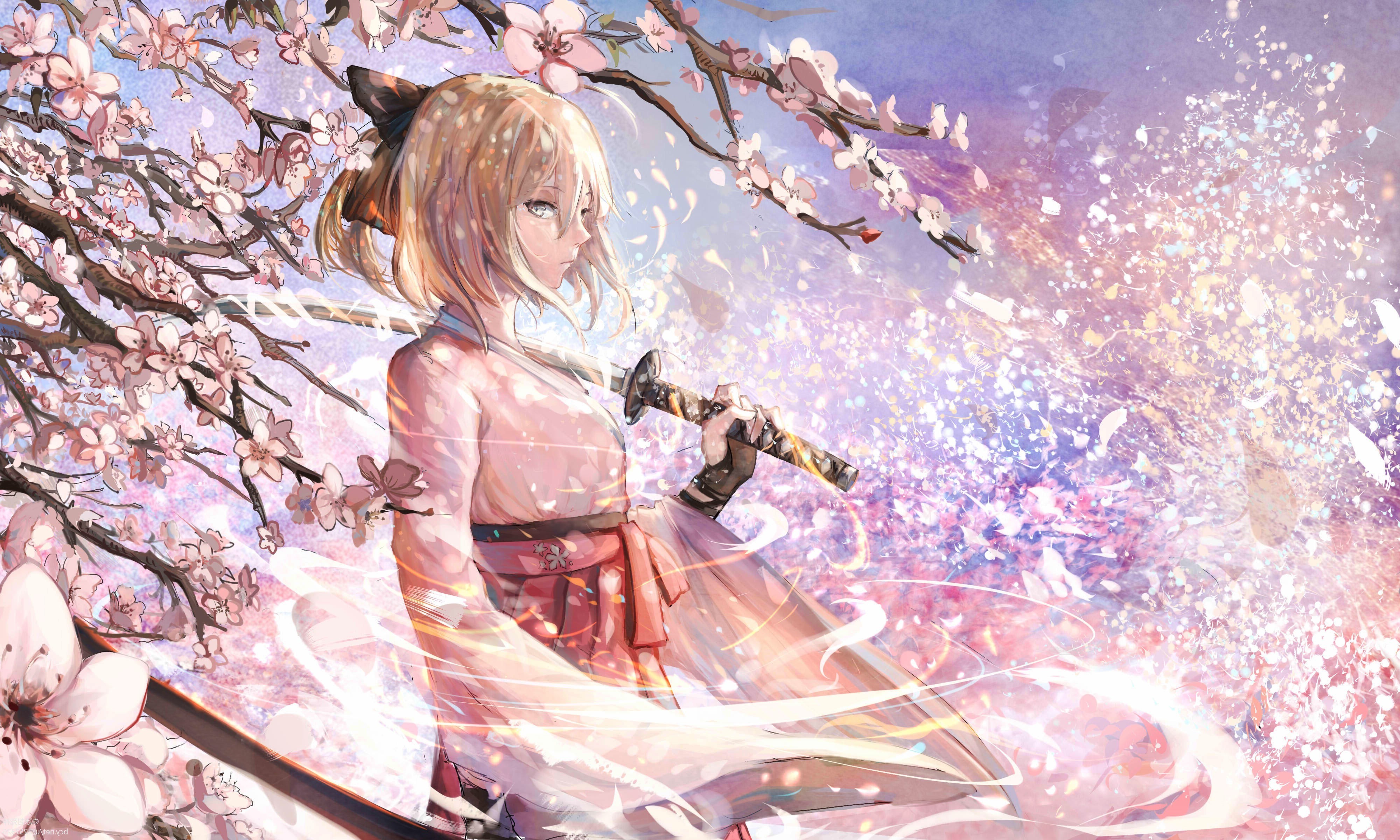 japanese cherry blossom anime wallpaper