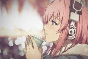 Nitroplus, Super Sonico, Pink Hair, Profile, Anime Girls, Anime