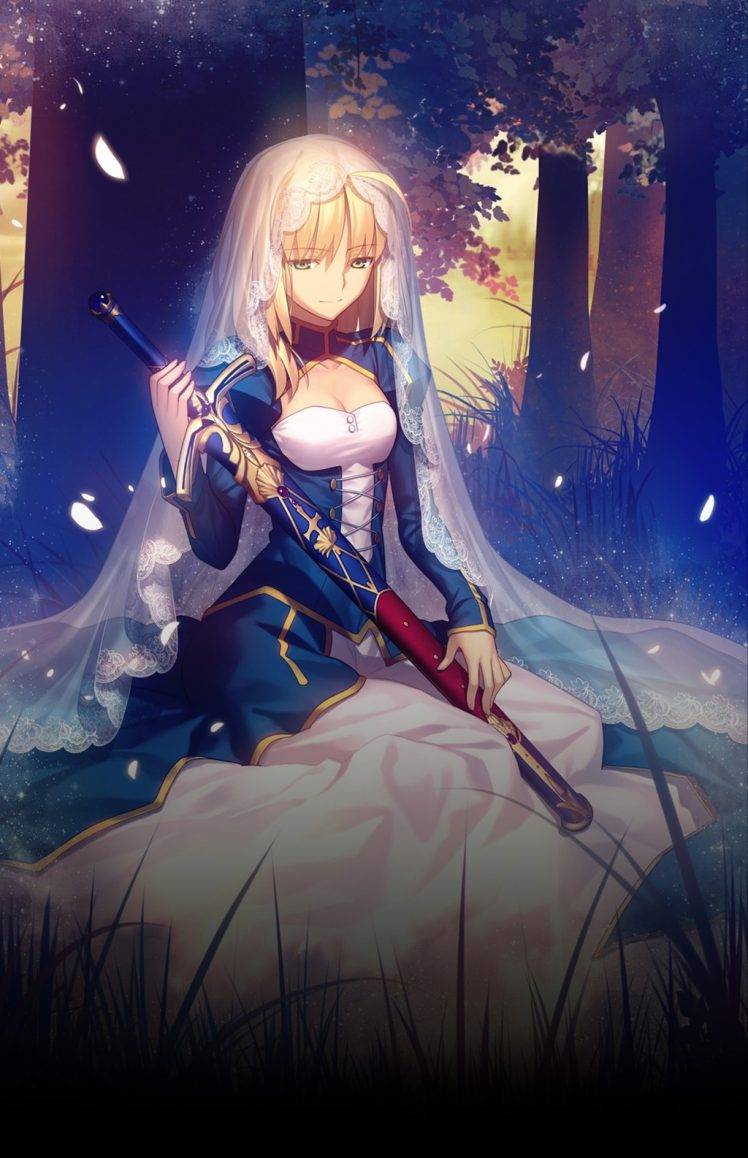 Fate Series, Women With Swords, Saber, Dress, Sword, Blonde HD Wallpaper Desktop Background