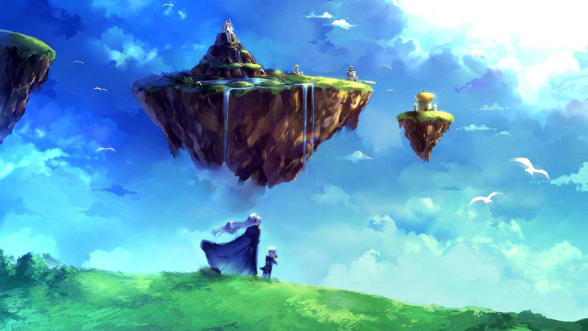 Anime Sky Nature Floating Island Chrono Trigger Janus Zeal Schala Zeal Wallpapers HD