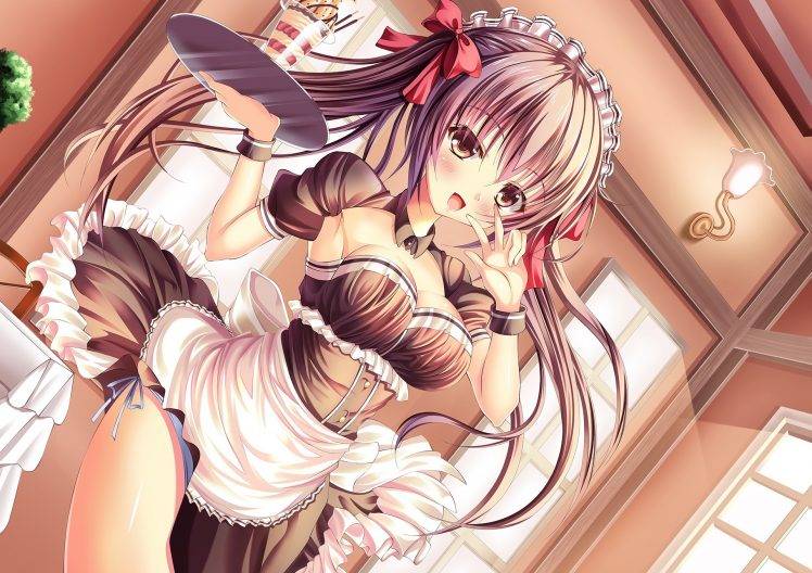 original Characters, Anime, Anime Girls, Maid, Maid Outfit HD Wallpaper Desktop Background