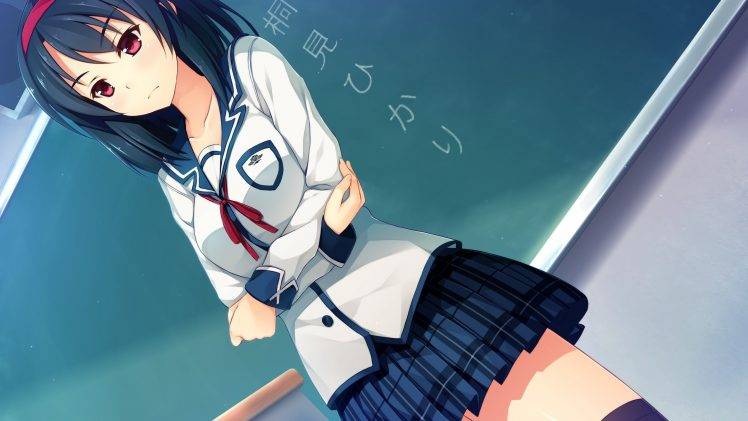 anime, Anime Girls, School Uniform, Sorairo Innocent, Kirimi Hikari HD Wallpaper Desktop Background