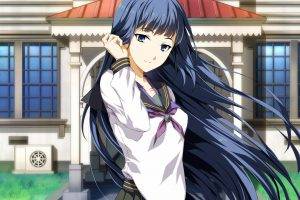 anime Girls, School Uniform, Soushuu Senshinkan Gakuen Hachimyoujin, Sera Mizuki, Visual Novel