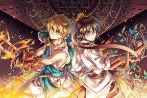 anime, Magi: The Labyrinth Of Magic, Anime Boys, Ali Baba Saluja, Hakyruu Ren