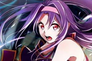 purple Hair, Red Eyes, Anime, Anime Girls, Konno Yuuki, Sword Art Online